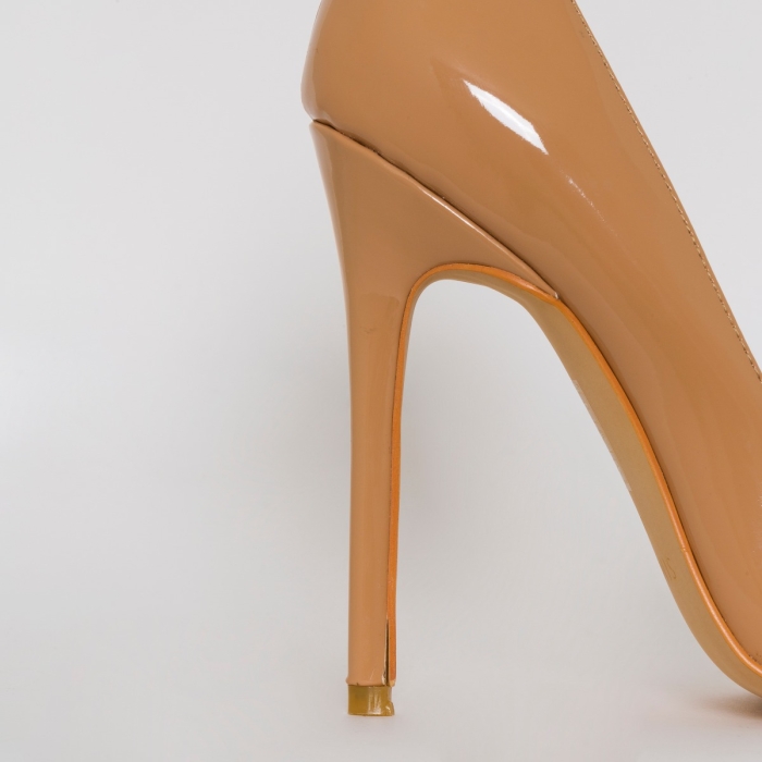 Mila Nude Patent Stiletto Court Shoes