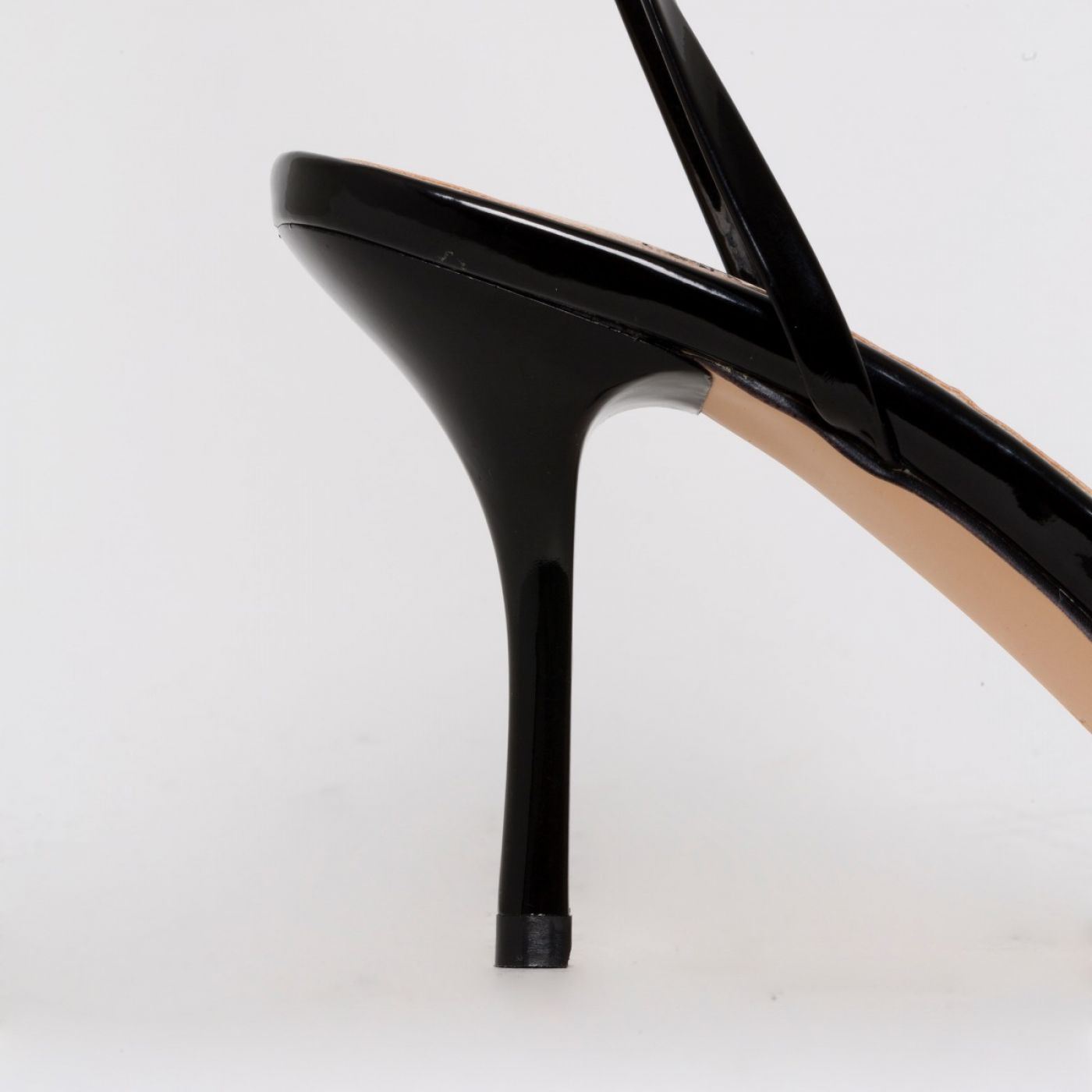 Amara Black Patent Lace Up Mid Stiletto Heels