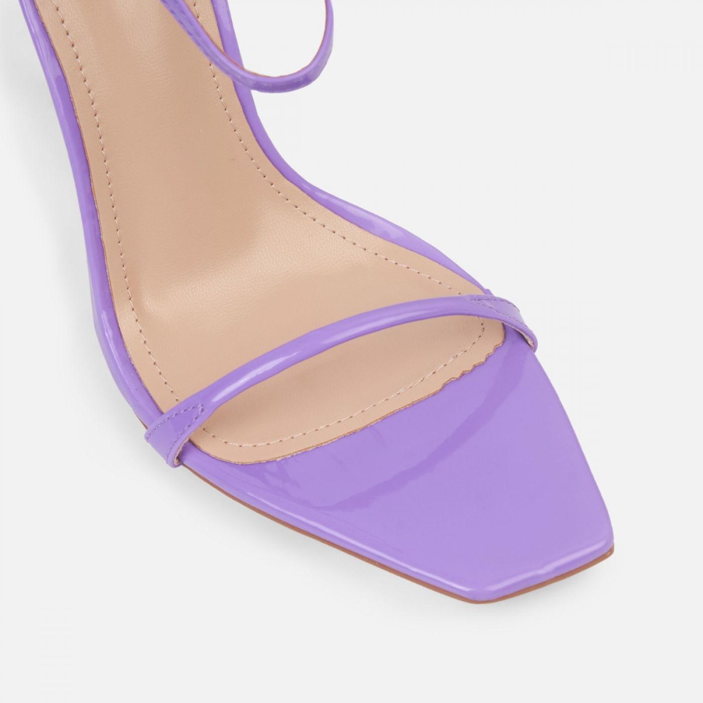 Nolan Violet Strappy Square Toe Stiletto Heels | SIMMI London