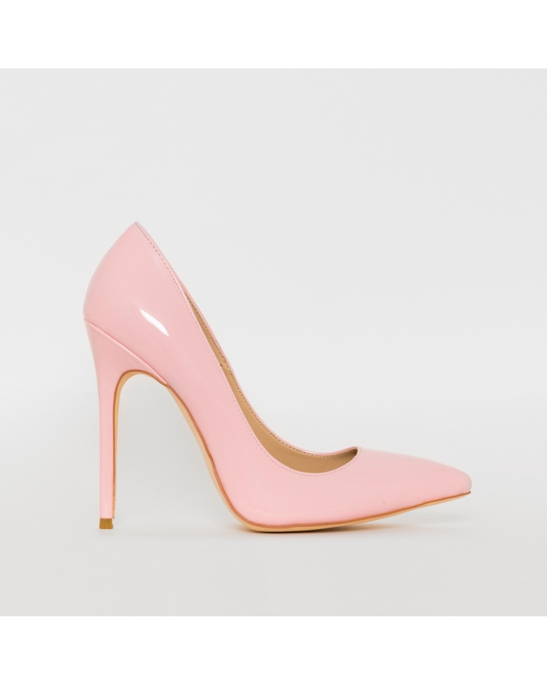 SIMMI SHOES / MILA PINK PATENT STILETTO COURT SHOES