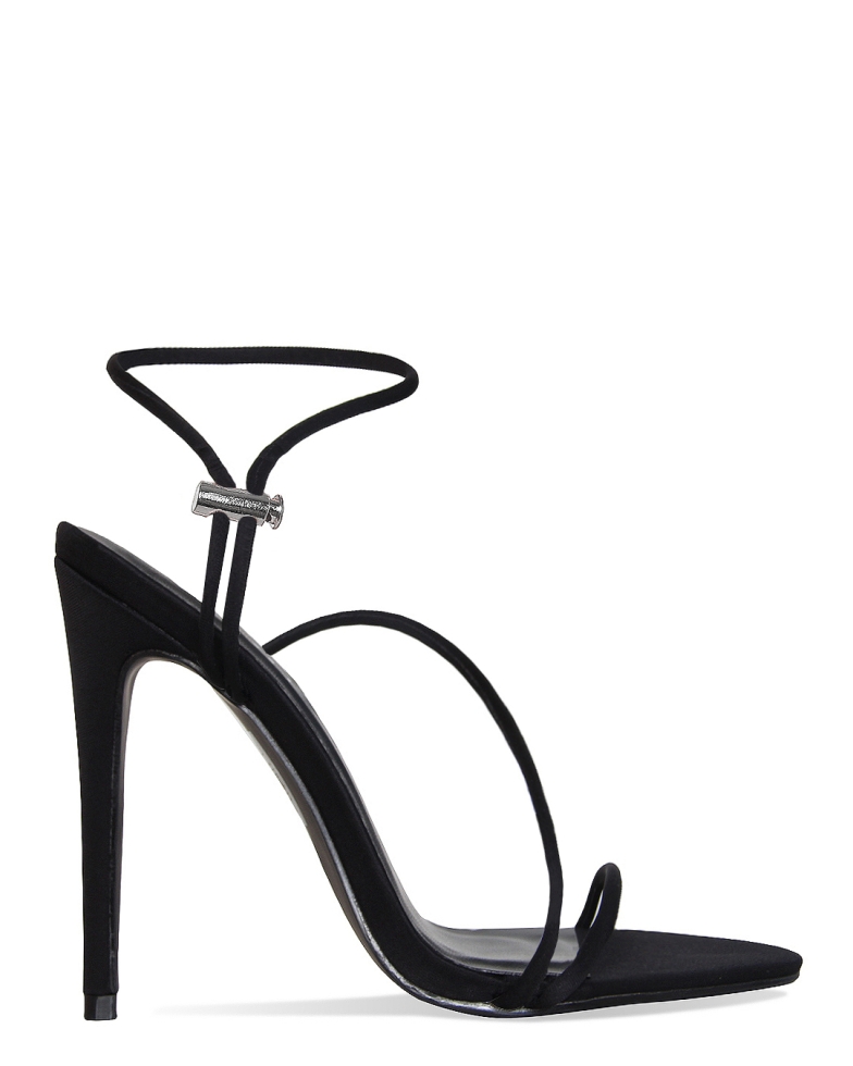 Cherry Black Strappy Toggle Heels | SIMMI London