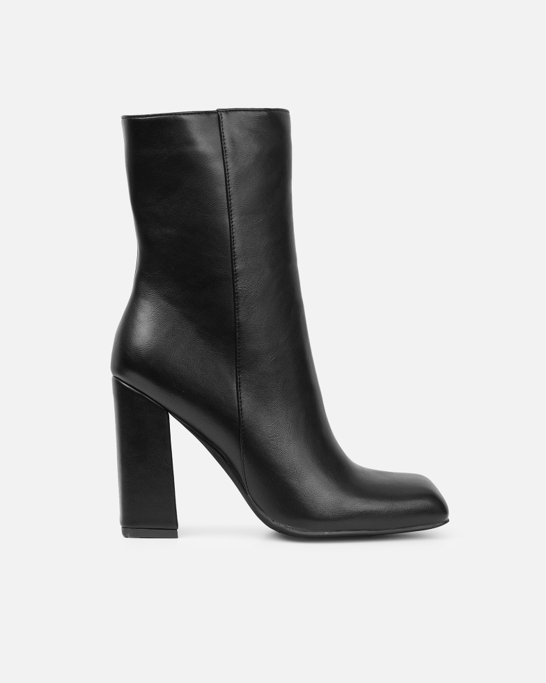 Garfield Black Square Toe Ankle Boots | SIMMI London