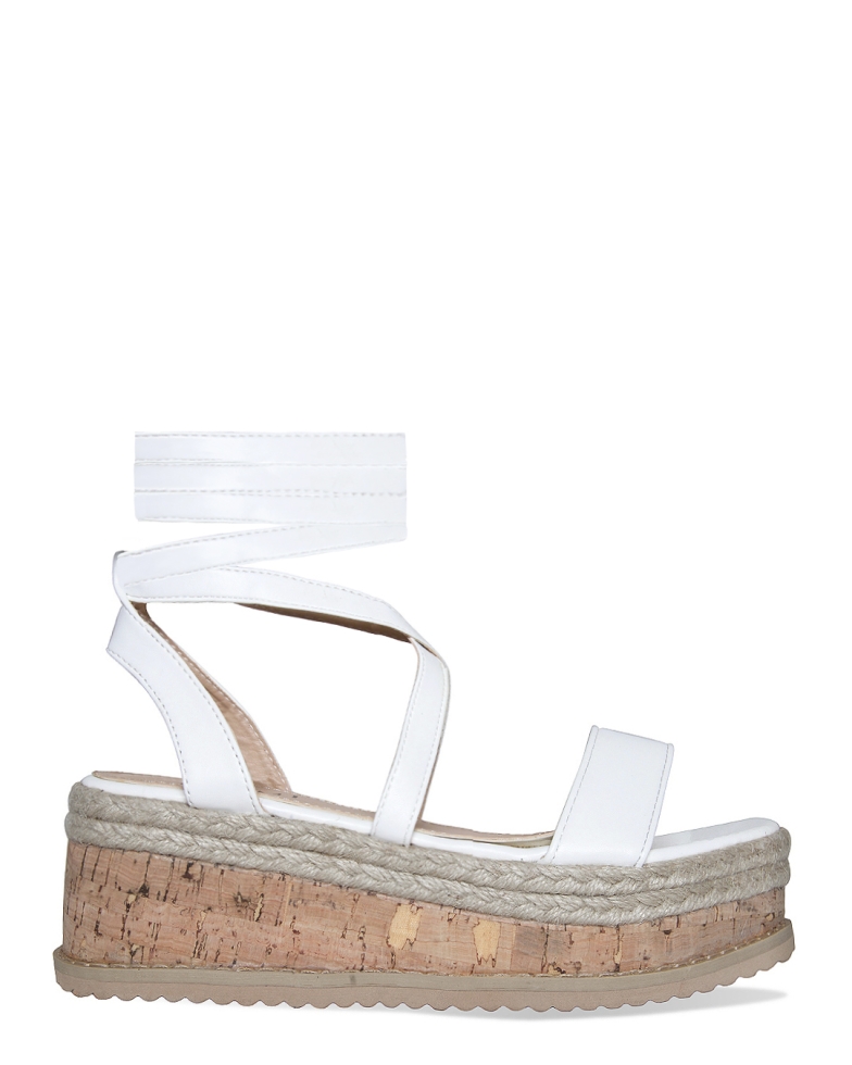 Jenny White Lace Up Espadrille Flatforms