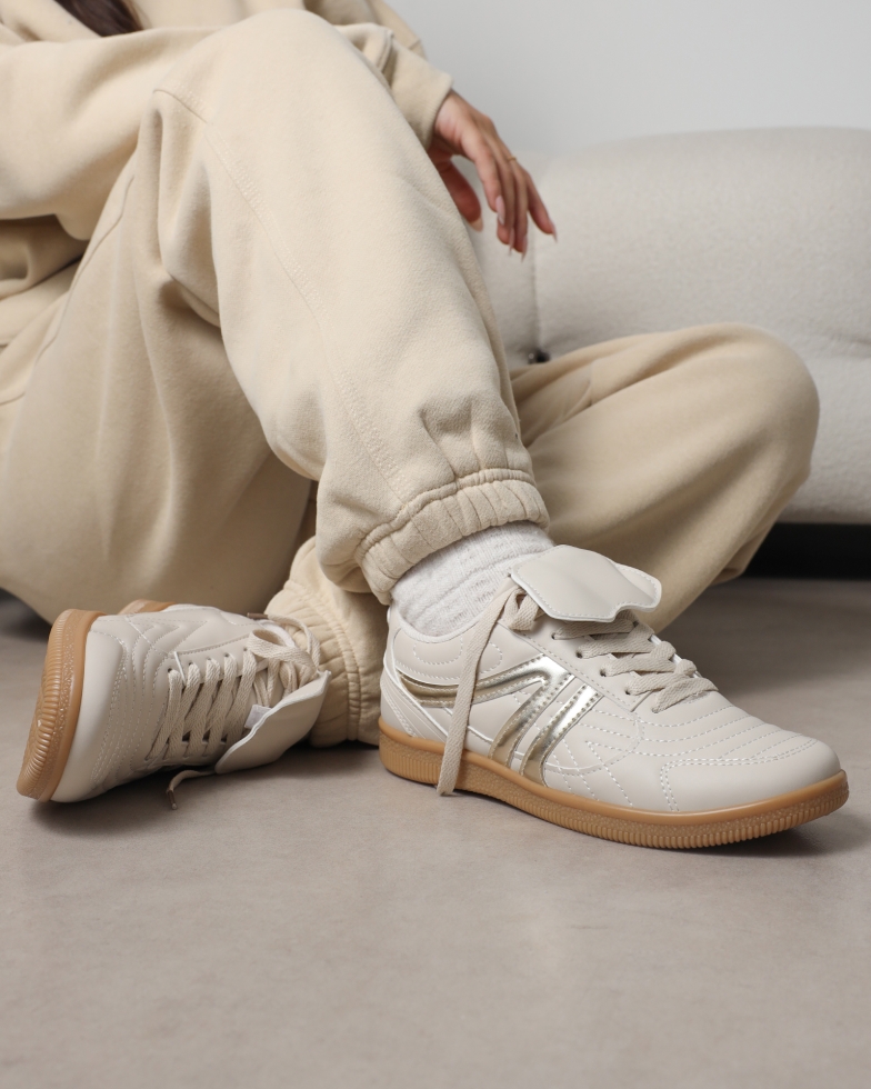 Harri Beige Trainers | SIMMI London