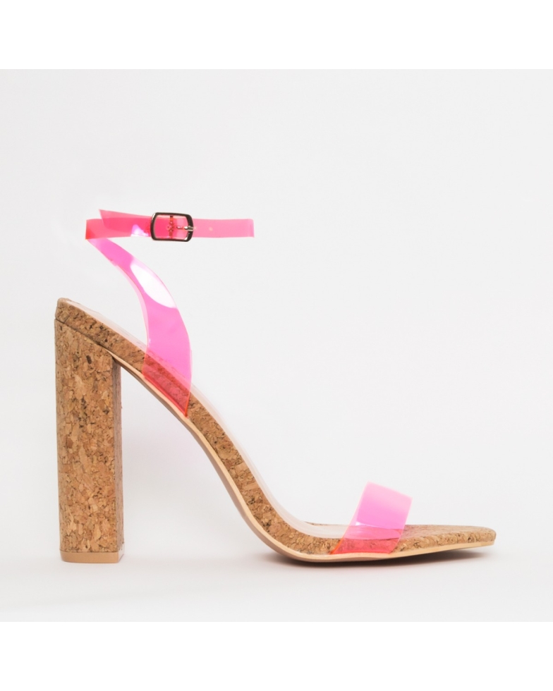 Cork perspex heels on sale