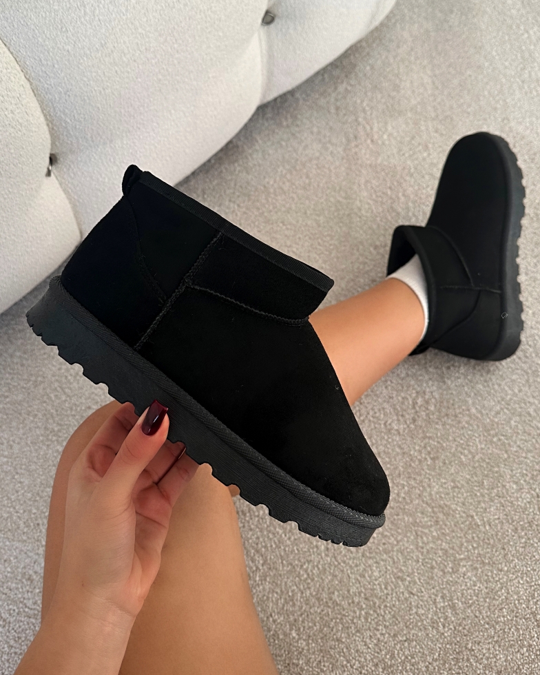 Oliver Black Faux Suede Mini Boots