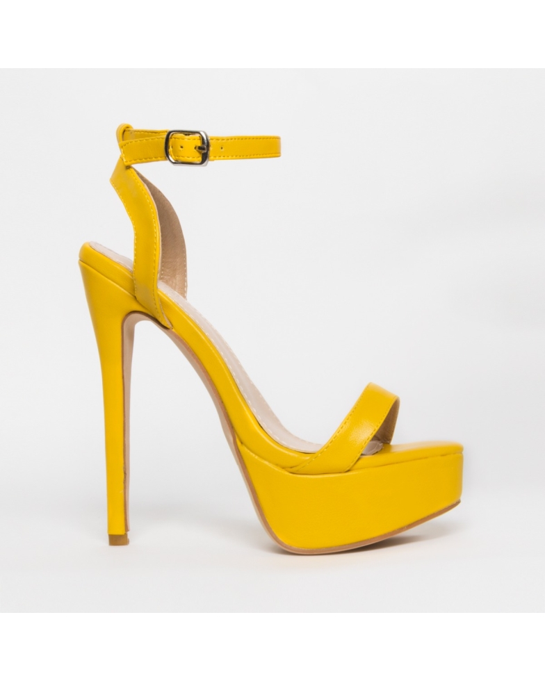 Samara Yellow Platform Heels