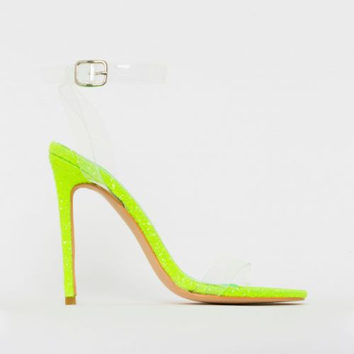 lime green low heel shoes