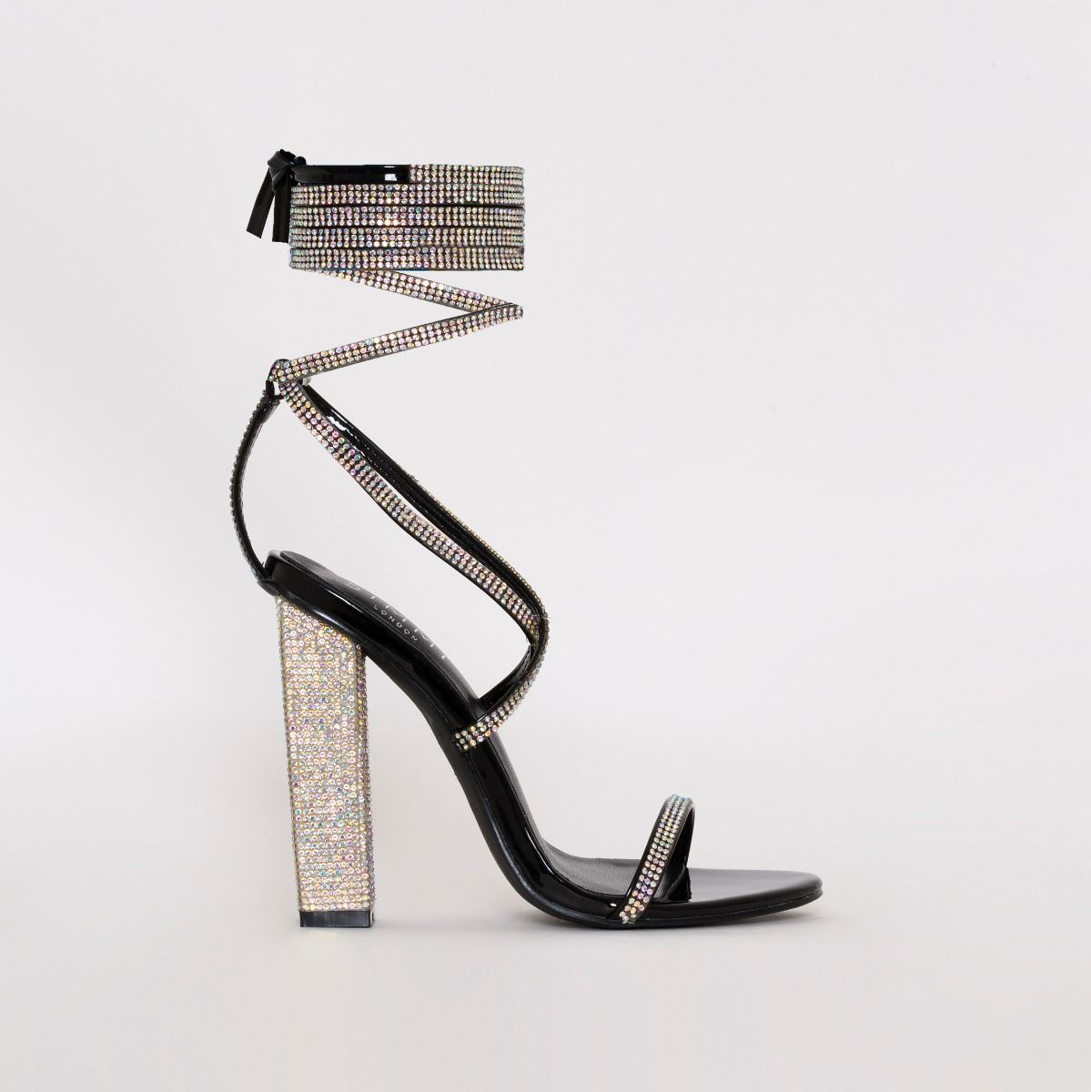 black diamante heels uk