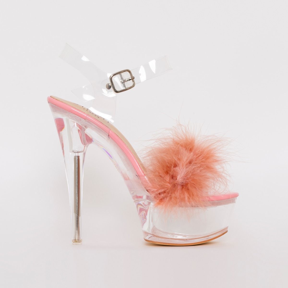 fuzzy pink heels