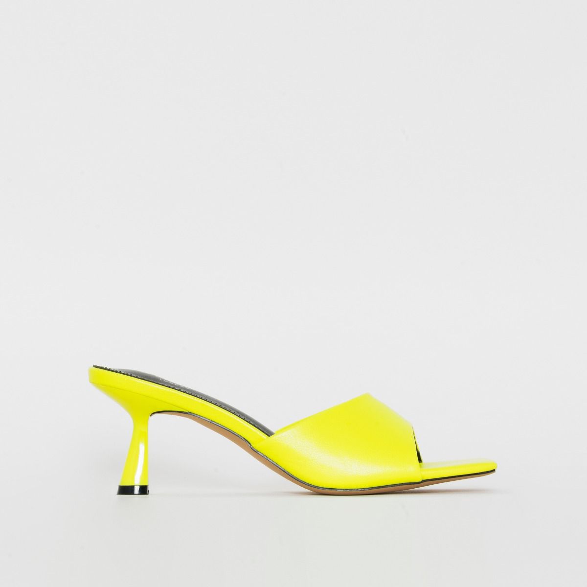 neon yellow mules