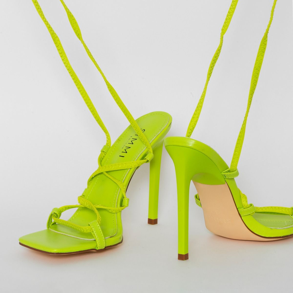 neon green stilettos