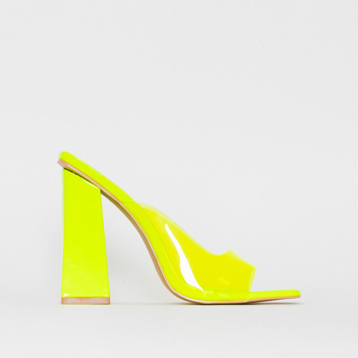 neon clear mules