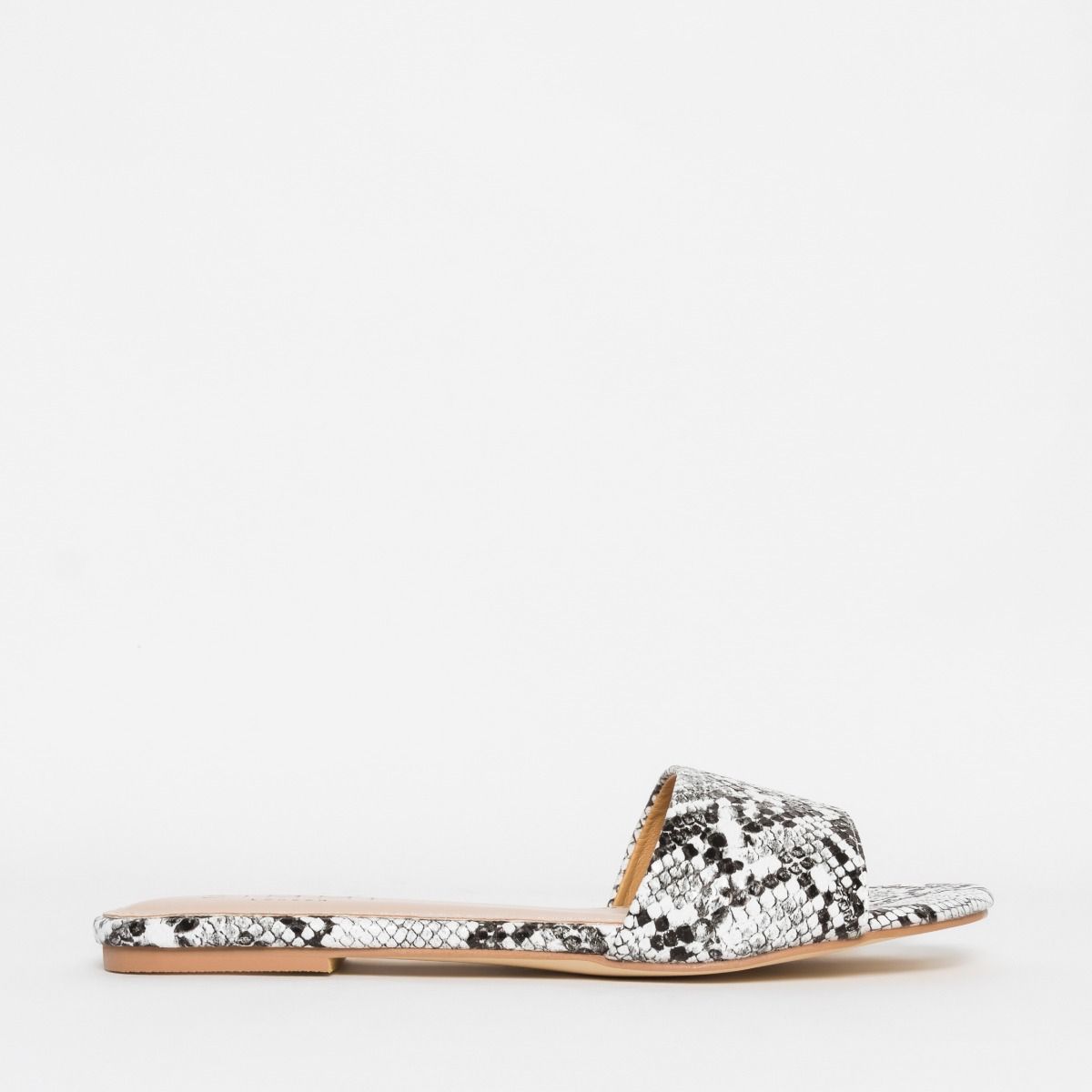 Zara Black and White Snake Sliders