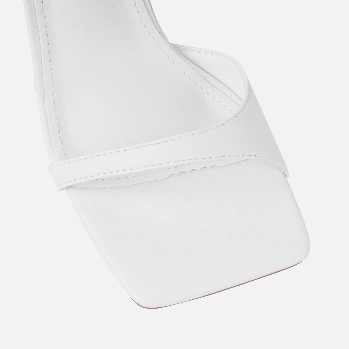 Mary Bedford Romee White Diamante Chain Stiletto Heels | SIMMI London