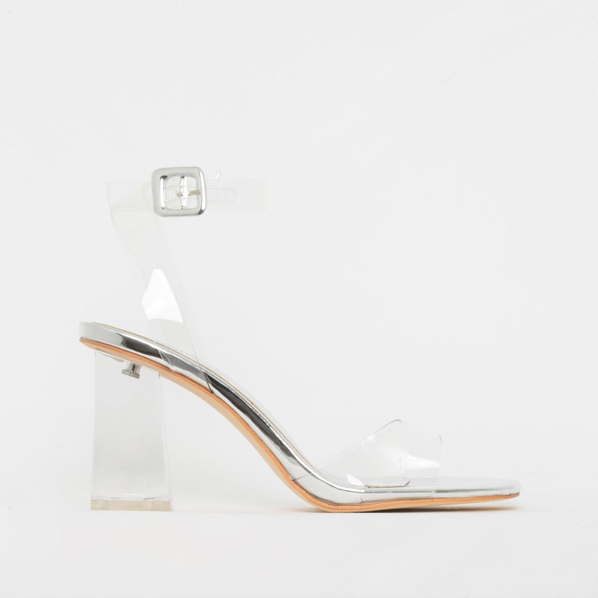 clear block heels 3.5 inch