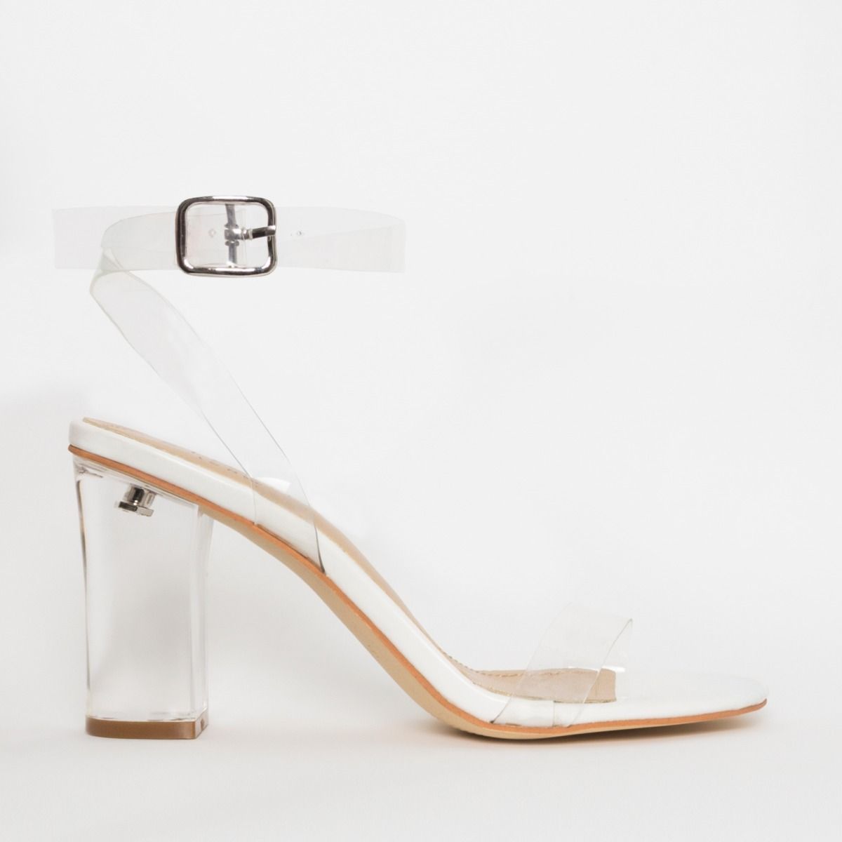 simmi london kimana white croc clear detail heeled sandals