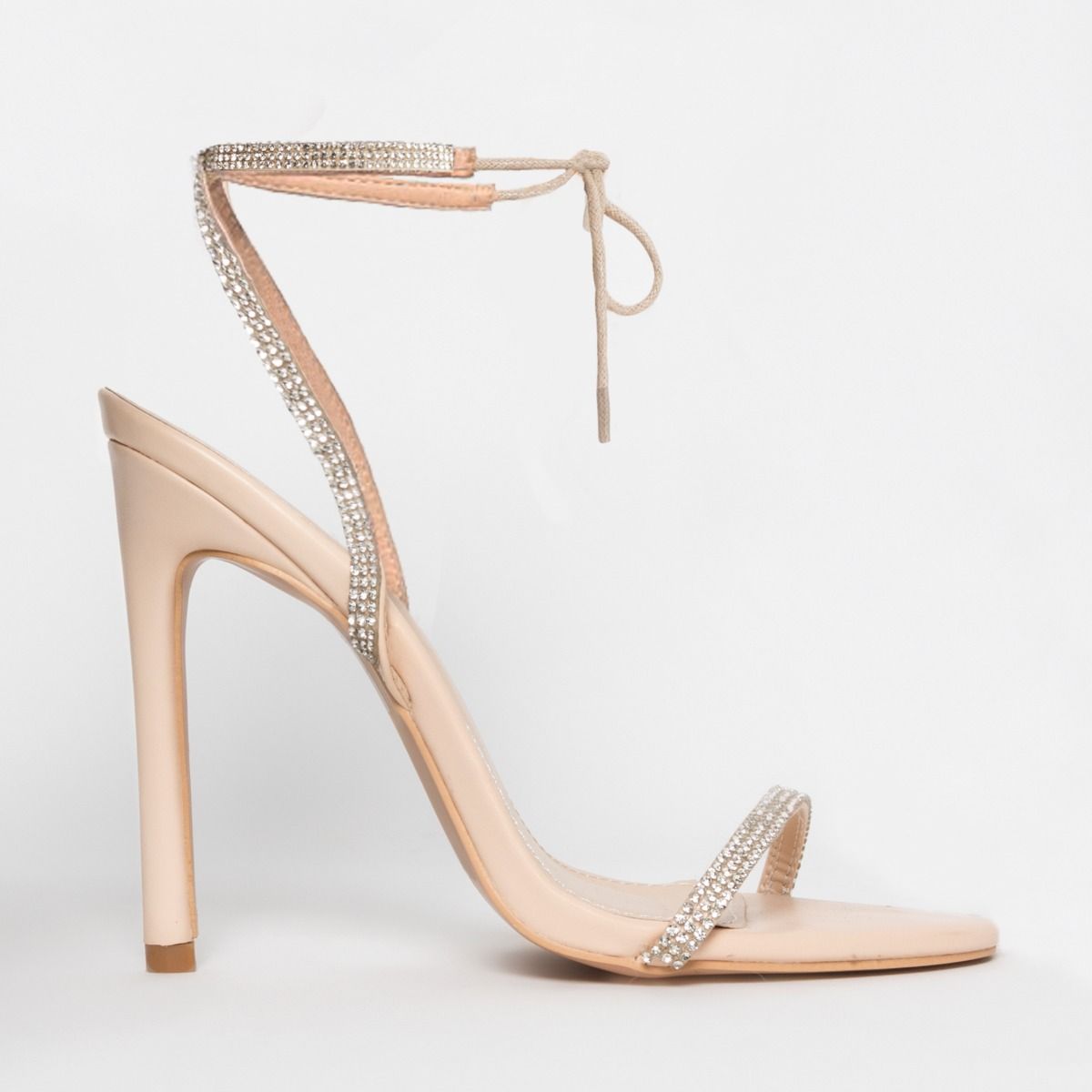 diamante barely there heels