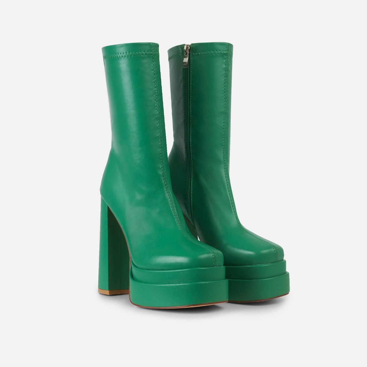 platform green boots