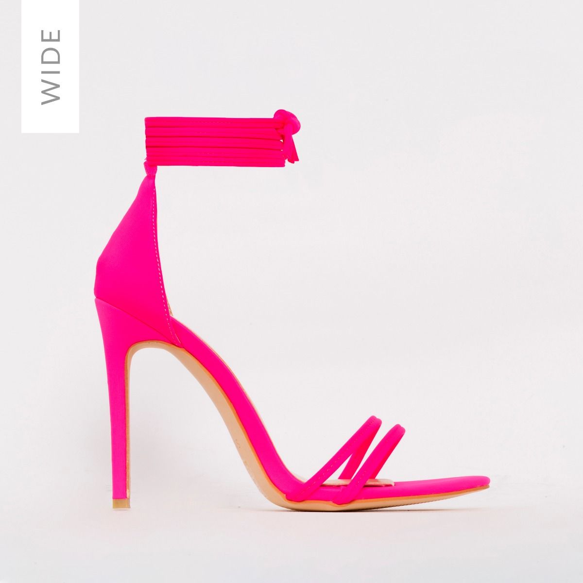 pink block heels wide fit