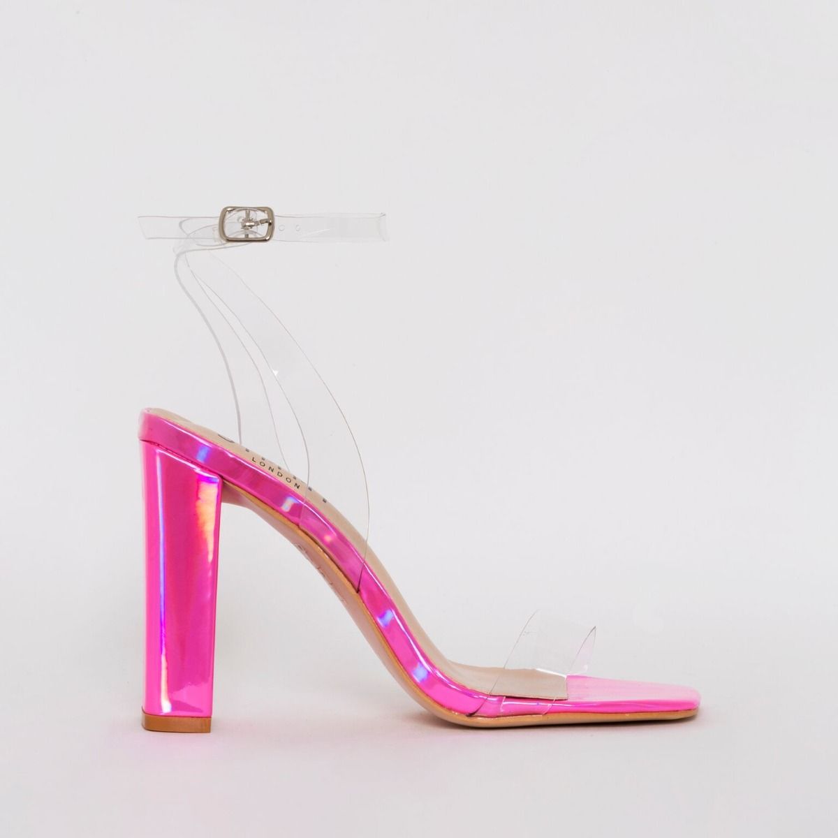 pink iridescent heels