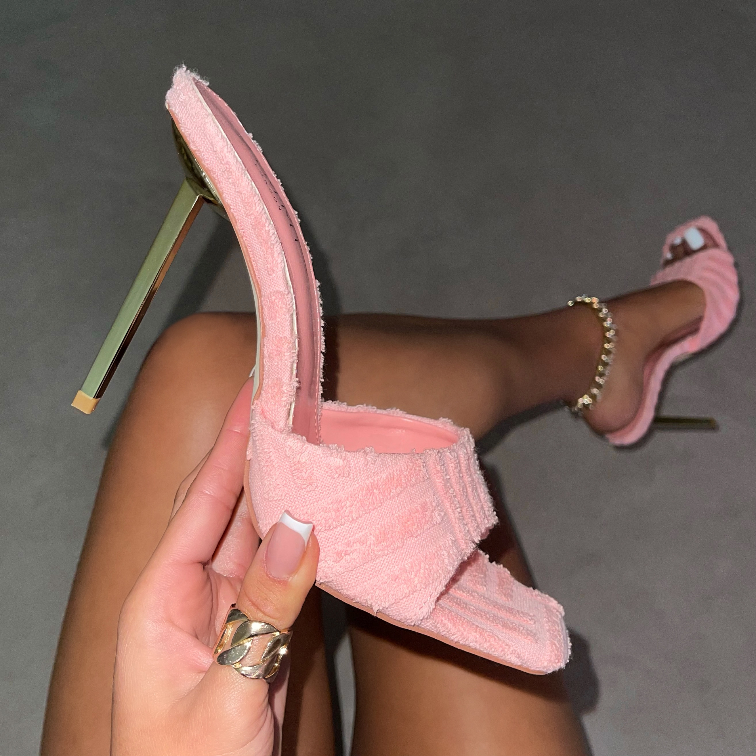 Block-heeled sandals - Light pink - Ladies | H&M IN