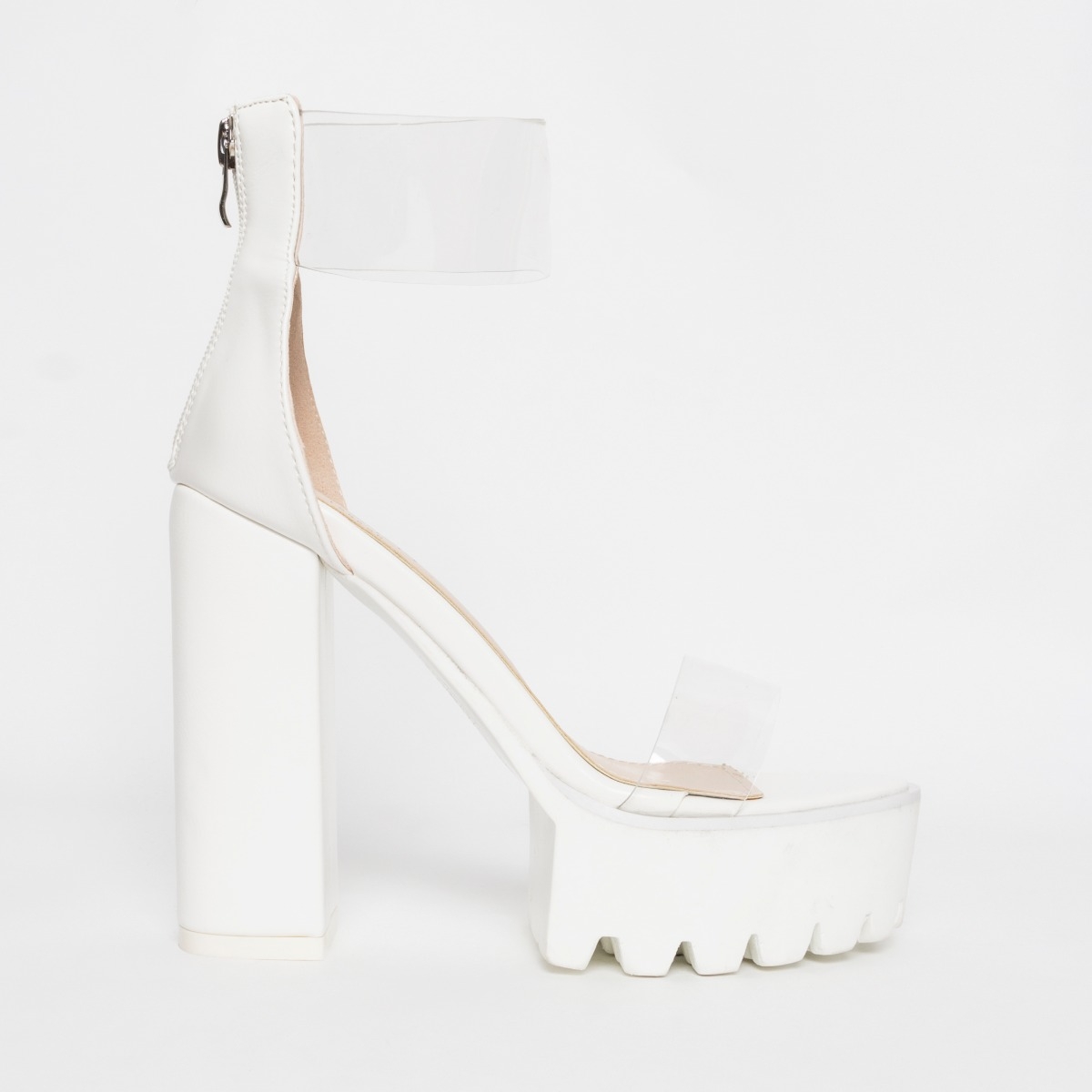 Black shimmer double platform heels | Street Style Store | SSS