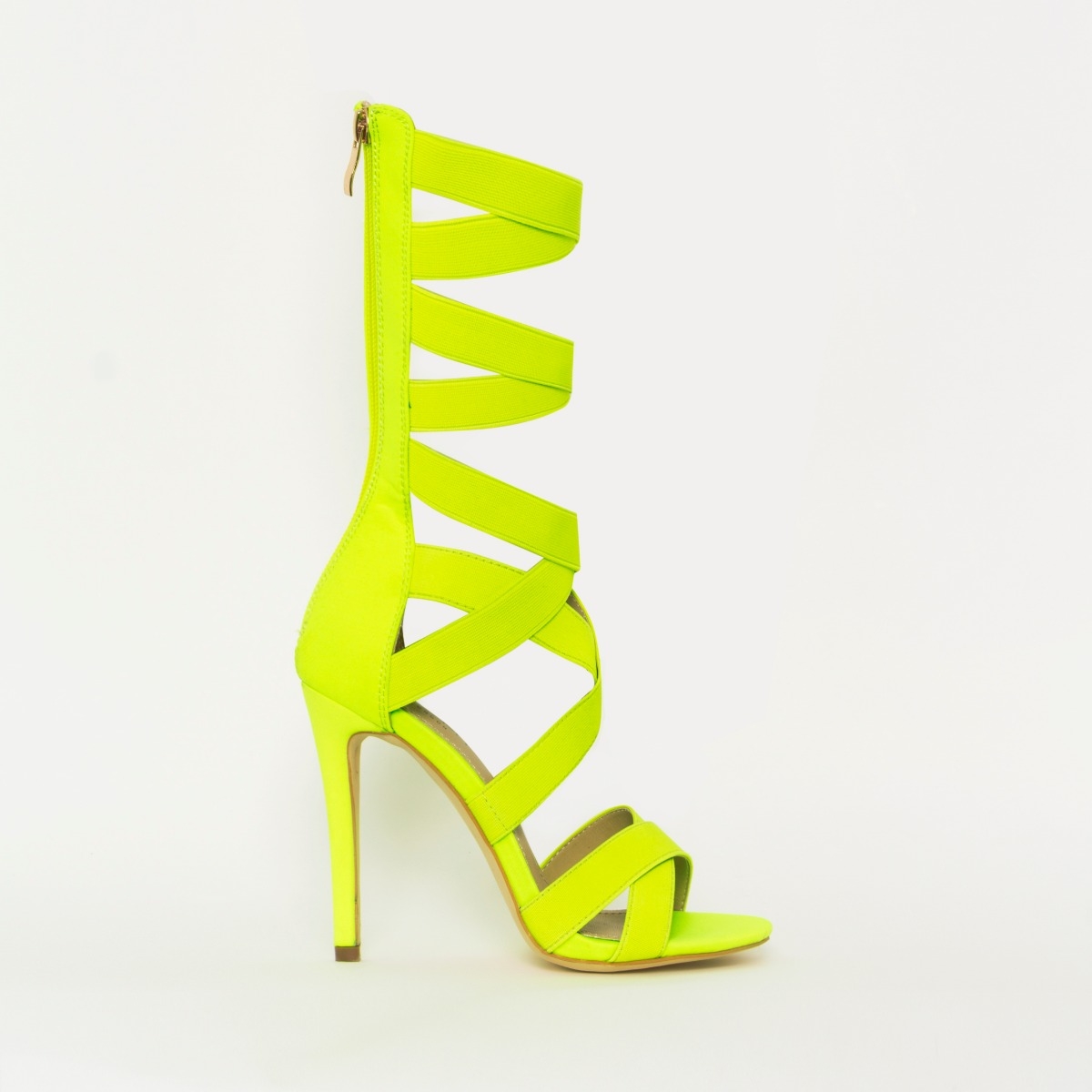 Public Desire Ela Neon Yellow Strappy Heeled Sandals at asos.com | Yellow  strappy heels, Strappy sandals heels, Sandals heels
