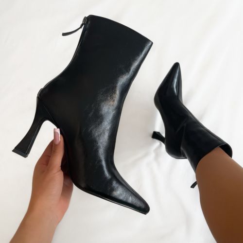 simmi london joyce heeled ankle boots in black croc