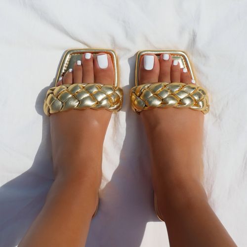 Flat sliders: Shop Womens Footwear 