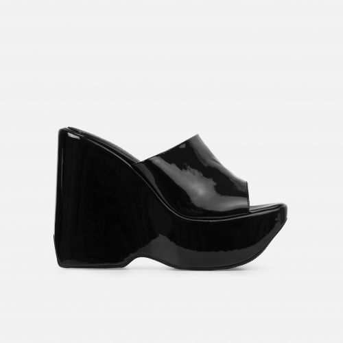 patent leather wedges