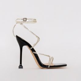 diamante strappy heels