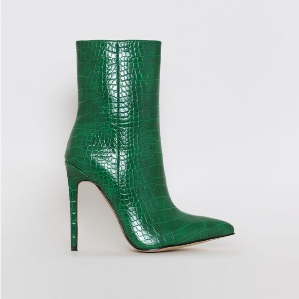 green croc ankle boots