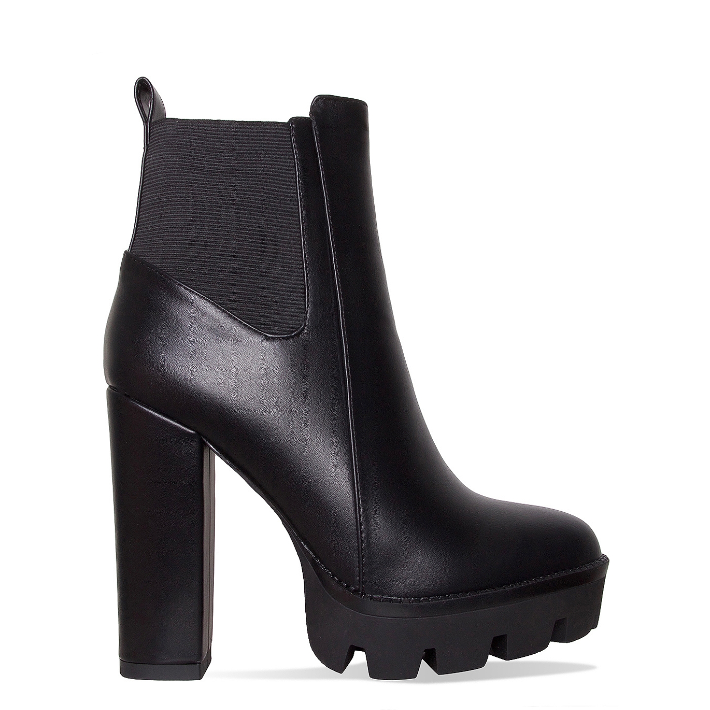 Jemma Black Heel Platform Ankle Boots